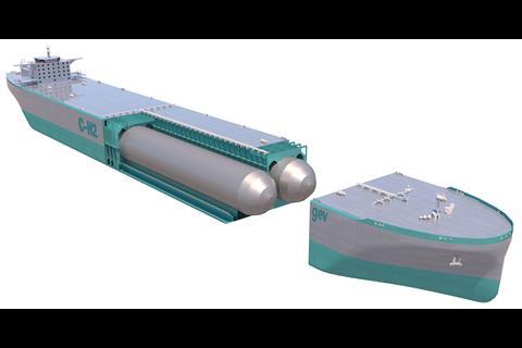 The cargo containment system for GEV's compressed hydrogen ship design was awarded AiP by ABS in March 2021. (credit: GEV)